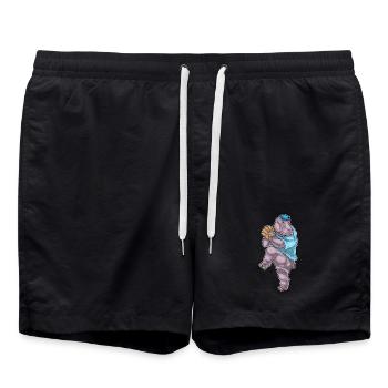 Hippopotamus Baseball Baseball Glove - Swim Trunks - black - Front - AI Model Male 185 light (185cm)