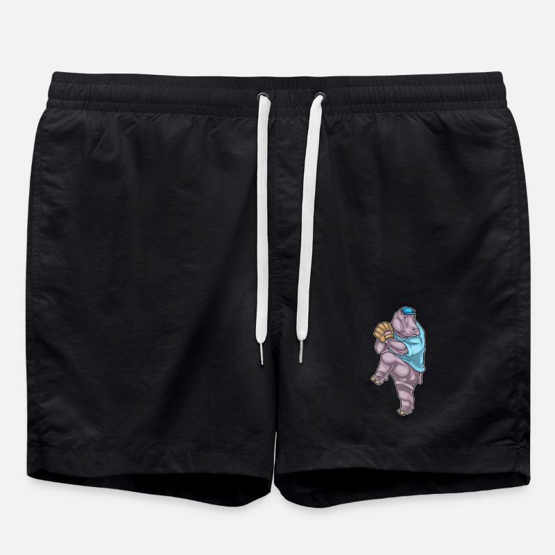Hippopotamus Gant de baseball - Short de bain - noir