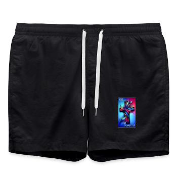 Jésus sauve - Short de bain - noir - Devant - AI Model Male 185 light (185cm)