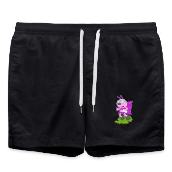 Schmetterling Schüler Papier Schule - Badeshorts - Schwarz - Vorne - AI Model Male 185 light (185cm)