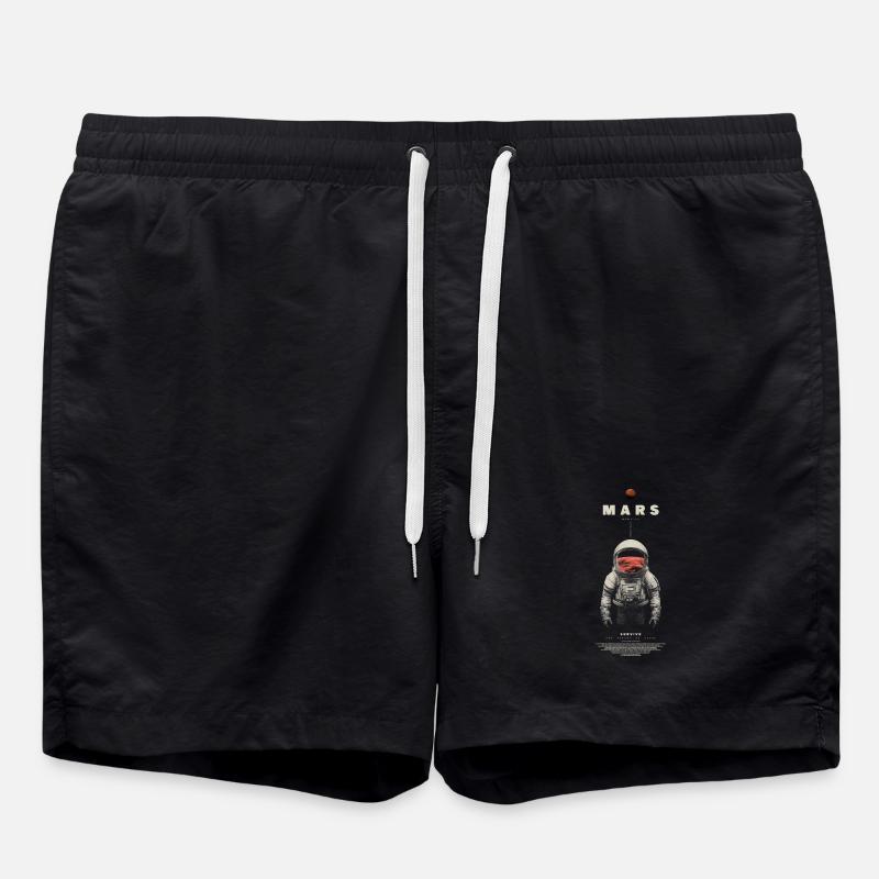 Mars Exploration - Badeshorts - Schwarz