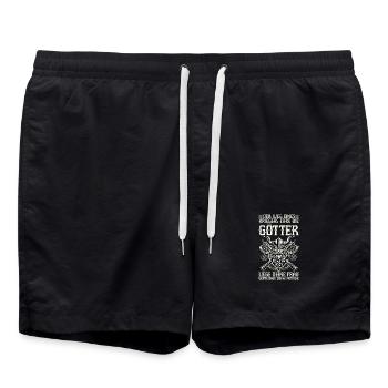 Wikinger Nordische Mythologie Götter - Badeshorts - Schwarz - Vorne - AI Model Male 185 light (185cm)