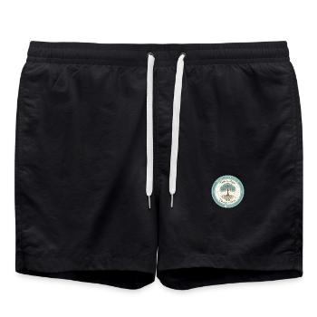 🌱Enraciné dans la foi, grandissant dans la grâce - Short de bain - noir - Devant - AI Model Male 185 light (185cm)