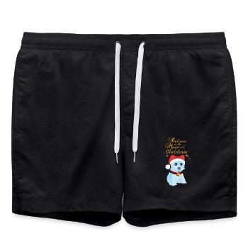 Croyez en la magie de Noël avec un chien - Short de bain - noir - Devant - AI Model Male 185 light (185cm)