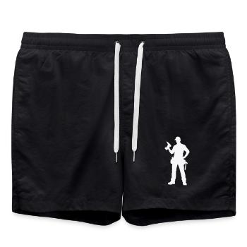 Silhouette d’artisan avec outils - Short de bain - noir - Devant - AI Model Male 185 light (185cm)
