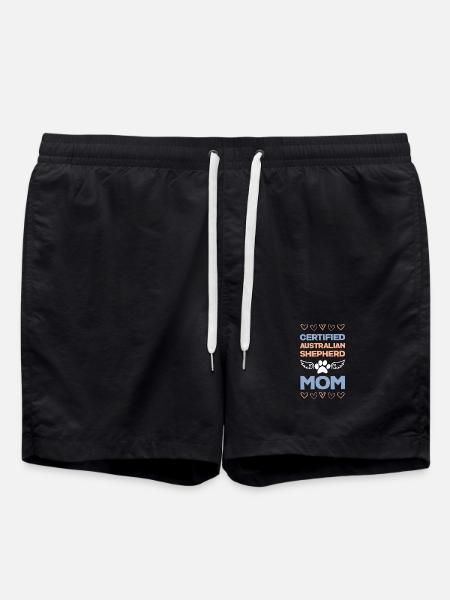 Certified Australian Shepherd Mama - Swim Trunks - black
