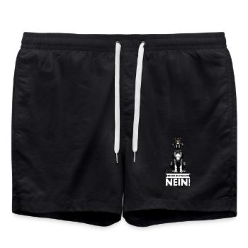 Before you ask Great Dane Great Dane owner - Swim Trunks - black - Front - AI Model Male 185 light (185cm)