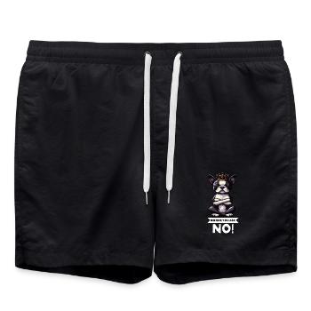 Avant de demander Boston Boston Boston terrier Bostie Bosti - Short de bain - noir - Devant - AI Model Male 185 light (185cm)
