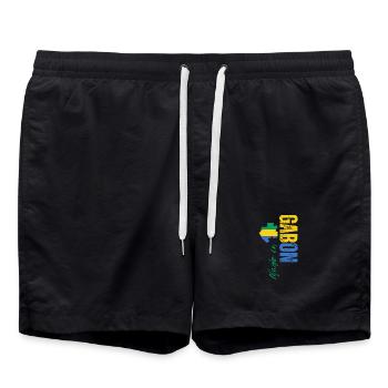 Fabriqué au Gabon, né au Gabon - Short de bain - noir - Devant - AI Model Male 185 light (185cm)