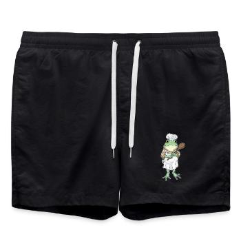 Frog Cooking Cooking Spoon Cooking - Swim Trunks - black - Front - AI Model Male 185 light (185cm)