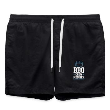 Équipe de barbecue - Short de bain - noir - Devant - AI Model Male 185 light (185cm)