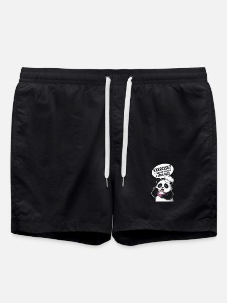 Panda Chef Extra Rice - Swim Trunks - black