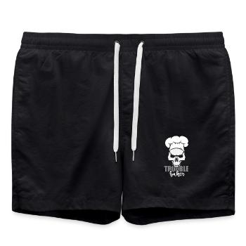 Cake Baking Pastry Chef Cake Baker - Swim Trunks - black - Front - AI Model Male 185 light (185cm)