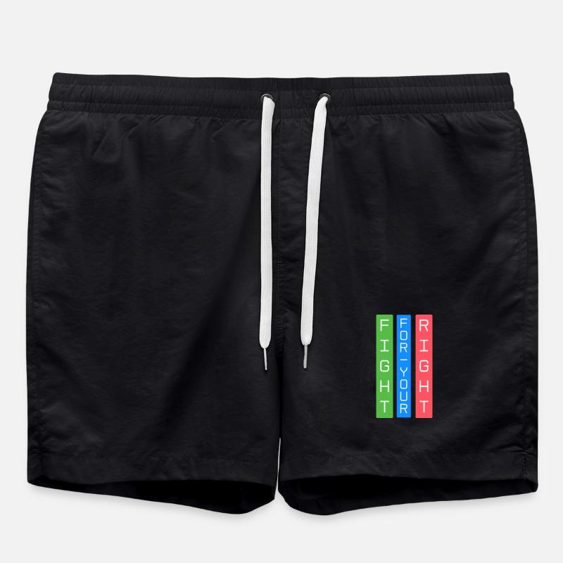 fight for your right - Swim Trunks - black