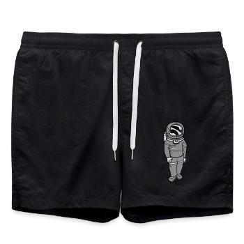 Espace astronaute en apesanteur - Short de bain - noir - Devant - AI Model Male 185 light (185cm)