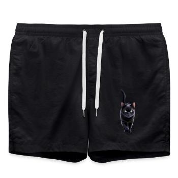 The Black Cat - Swim Trunks - black - Front - AI Model Male 185 light (185cm)