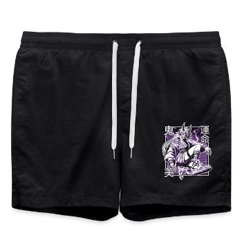 Violet Kunoichi Demon - Swim Trunks - black - Front - AI Model Male 185 light (185cm)