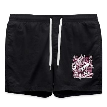 Pink Kunoichi Demon - Swim Trunks - black - Front - AI Model Male 185 light (185cm)