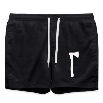Axe Silhouette - Swim Trunks - black - Front - AI Model Male 185 light (185cm)