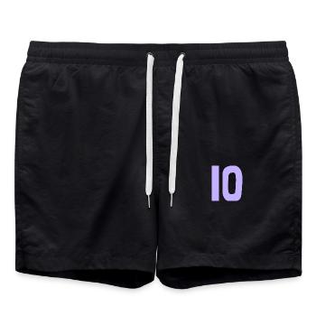 10. 10 ANS. 10e ANNIVERSAIRE. ANNIVERSAIRE 10 ANS. - Short de bain - noir - Devant - AI Model Male 185 light (185cm)