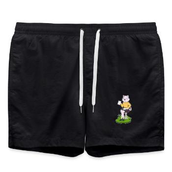 Bureau du Secrétariat du Chat - Short de bain - noir - Devant - AI Model Male 185 light (185cm)