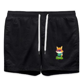 Fuchs Sonnenbrille - Badeshorts - Schwarz - Vorne - AI Model Male 185 light (185cm)