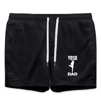Yoga Dad - Swim Trunks - black - Front - AI Model Male 185 light (185cm)