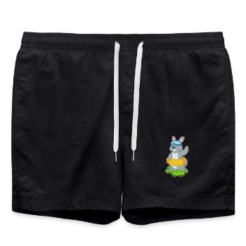 Bunny Swimming Swim Ring Summer - Swim Trunks - black - Front - AI Model Male 185 light (185cm)