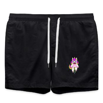 Unicorn Bike - Swim Trunks - black - Front - AI Model Male 185 light (185cm)