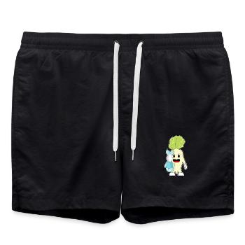 Pêche au radis pêcheur - Short de bain - noir - Devant - AI Model Male 185 light (185cm)