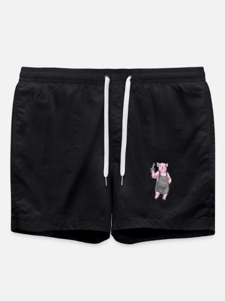 Pig Hairdresser Scissors - Swim Trunks - black