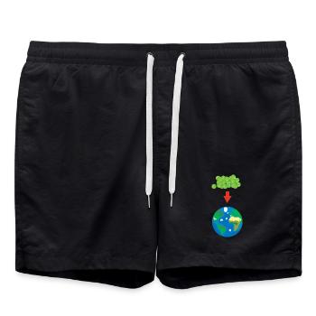 Erbsen auf der Erde - Badeshorts - Schwarz - Vorne - AI Model Male 185 light (185cm)