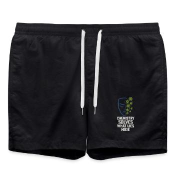 Forensic Chemist Crime Lab Toxicology - Swim Trunks - black - Front - AI Model Male 185 light (185cm)