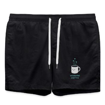 Nichts Ist Wichtig Nihilismus Absurder Humor - Badeshorts - Schwarz - Vorne - AI Model Male 185 light (185cm)