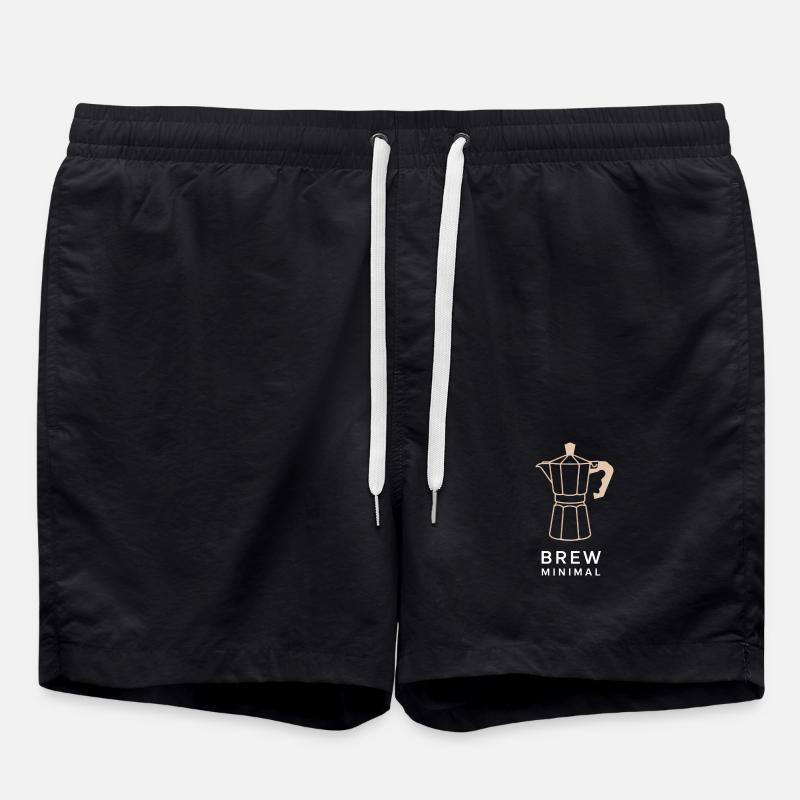 Coffee Minimal - Swim Trunks - black