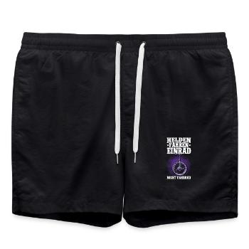 Helden Fahren Einrad Nicht Fahrrad - Badeshorts - Schwarz - Vorne - AI Model Male 185 light (185cm)