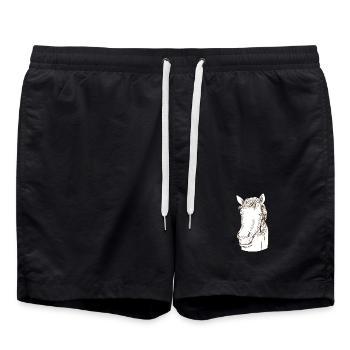 Cheval - Short de bain - noir - Devant - AI Model Male 185 light (185cm)