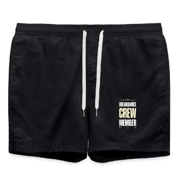 Breakdance Crew - Badeshorts - Schwarz - Vorne - AI Model Male 185 light (185cm)