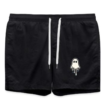 Melting Ghost Art - Swim Trunks - black - Front - AI Model Male 185 light (185cm)