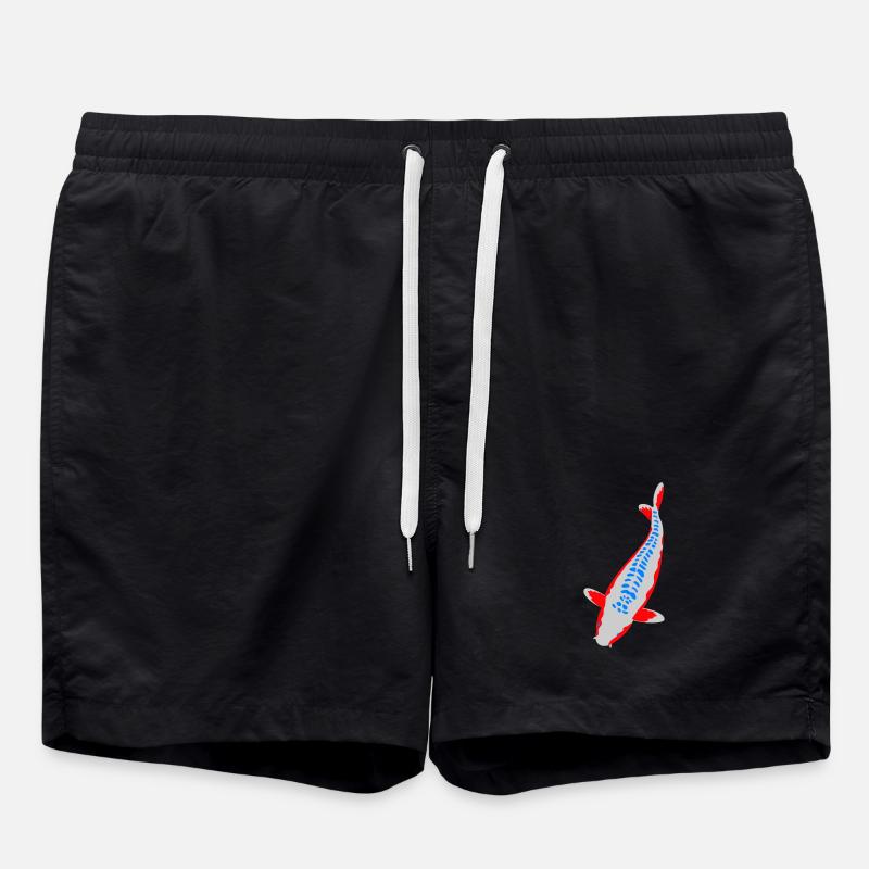 Koi - Nishikigoi - Swim Trunks - black