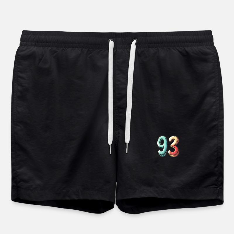 93 Number Comic - Swim Trunks - black