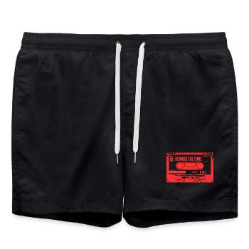 Rebobinez le temps - Short de bain - noir - Devant - AI Model Male 185 light (185cm)