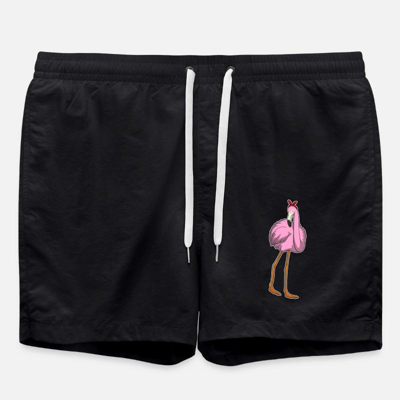 Arc flamant rose - Short de bain - noir