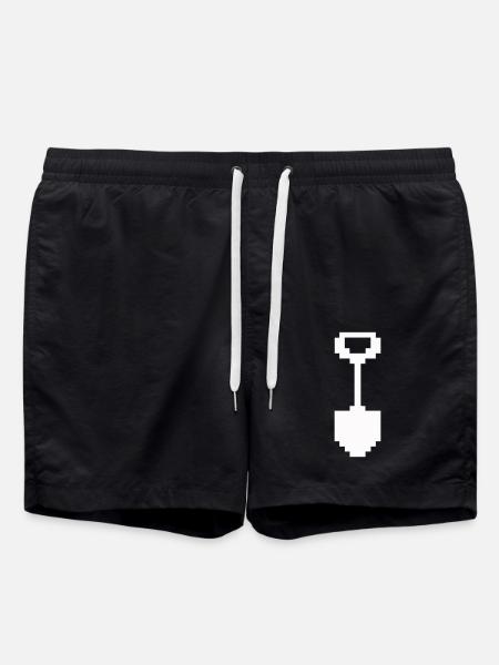 Shovel Pixel - Swim Trunks - black