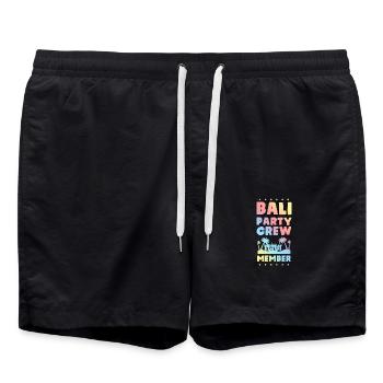 Bali Party Crew - Swim Trunks - black - Front - AI Model Male 185 light (185cm)