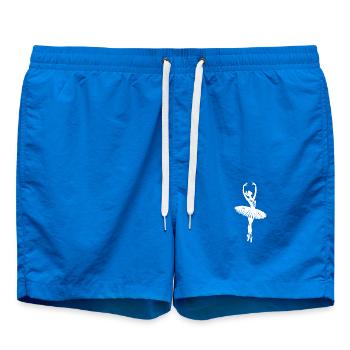 Modern ballet in ballerina silhouette - Swim Trunks - cobalt blue - Front