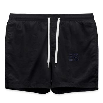 Sammlung von Segelknoten - Palstek, Schotstek, - Badeshorts - Schwarz - Vorne - AI Model Male 185 light (185cm)