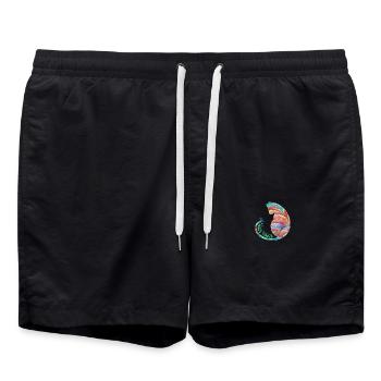 katze mit fee e 72 - Badeshorts - Schwarz - Vorne - AI Model Male 185 light (185cm)