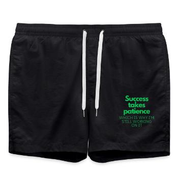 Success Takes Patience - Swim Trunks - black - Front - AI Model Male 185 light (185cm)