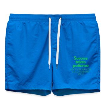 Success Takes Patience - Swim Trunks - cobalt blue - Front